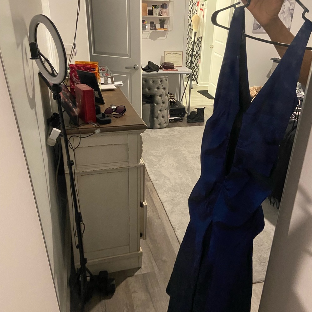 Navy blue gown beautiful